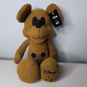 Special Edition Disney + AE Plush Mickey Mouse 13" Brown Fleece American Eagle